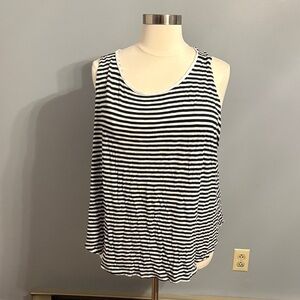 torrid Black & White Striped Tank Top